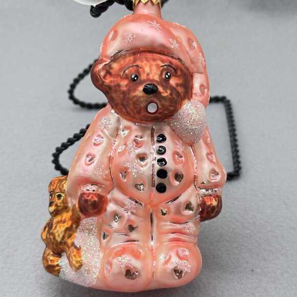 Vintage Christopher Radko Ornament 1996 Bearly Awake Retired Pediatric Cancer - Picture 3 of 9